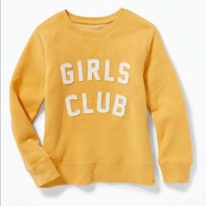 Old Navy girls club sweatshirt